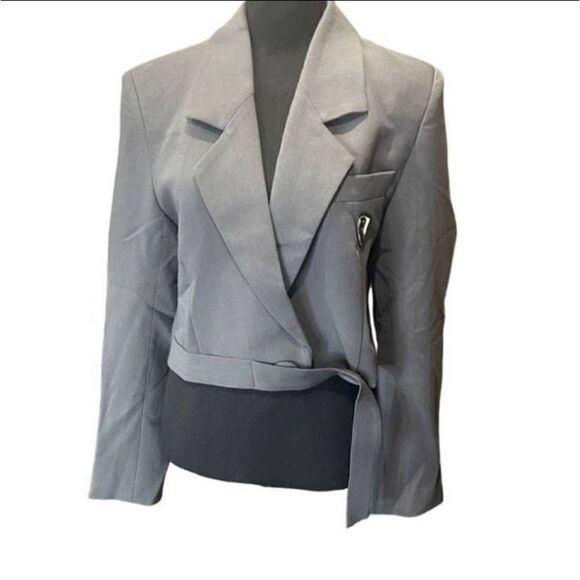 VHNY Vivienne Hu Oversized Double Button Cropped Blazer - Picture 4 of 9